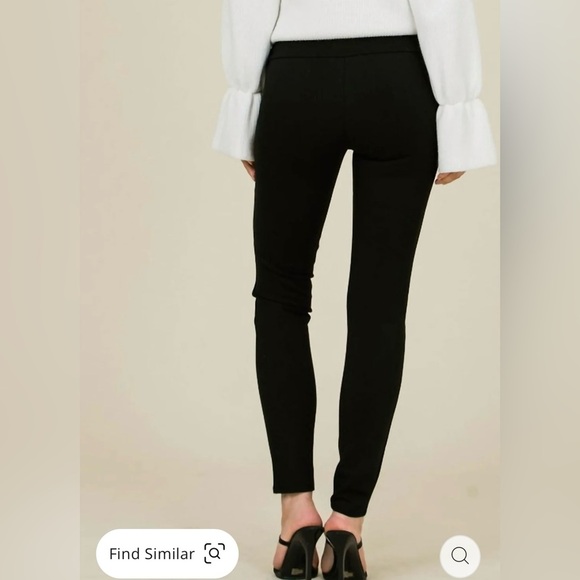 Lumière High Waisted Ponte Black Pants Thick Legging Style: AP00149 SIZE SMALL - Picture 4 of 10